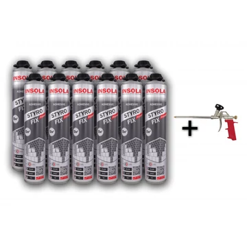 Komplett ragasztókészlet INSOLA Styro Fix Premium (12 darab) + ajándék INSOLA pisztoly