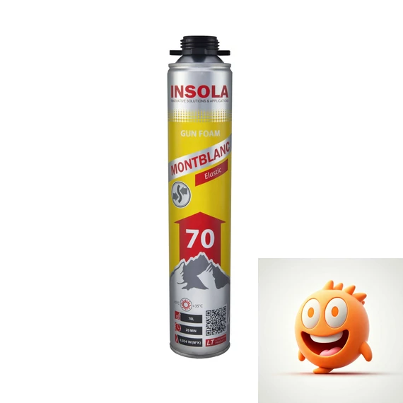 Pisztolyos rugalmas szerelőhab INSOLA Montblanc 70 Elastic