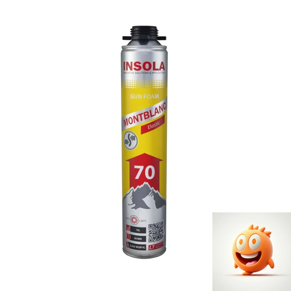 Pisztolyos rugalmas szerelőhab INSOLA Montblanc 70 Elastic