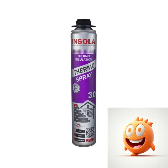 Pisztolyos szigetelőhab INSOLA Thermo Spray 3D