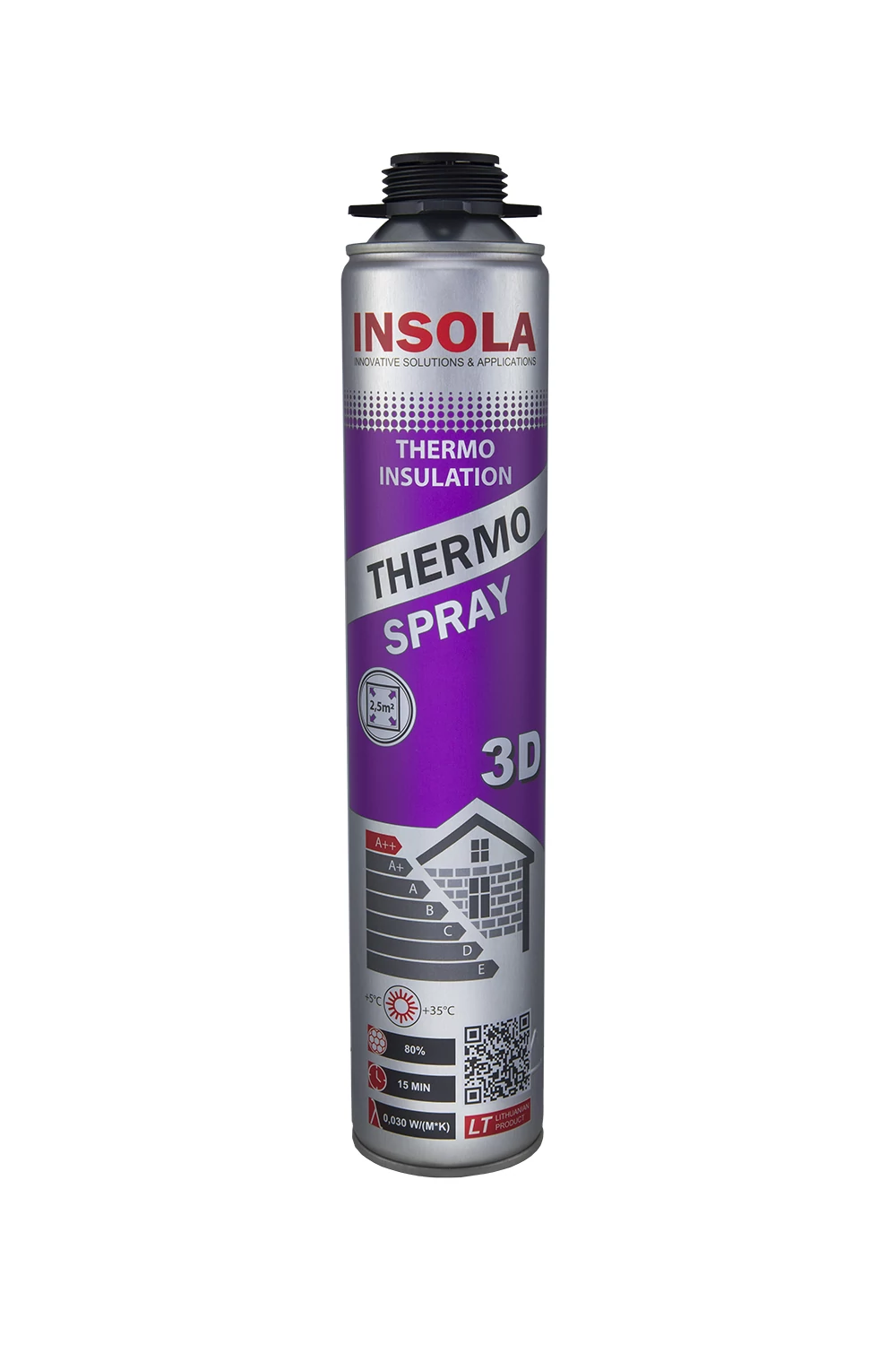 Pisztolyos szigetelőhab INSOLA Thermo Spray 3D
